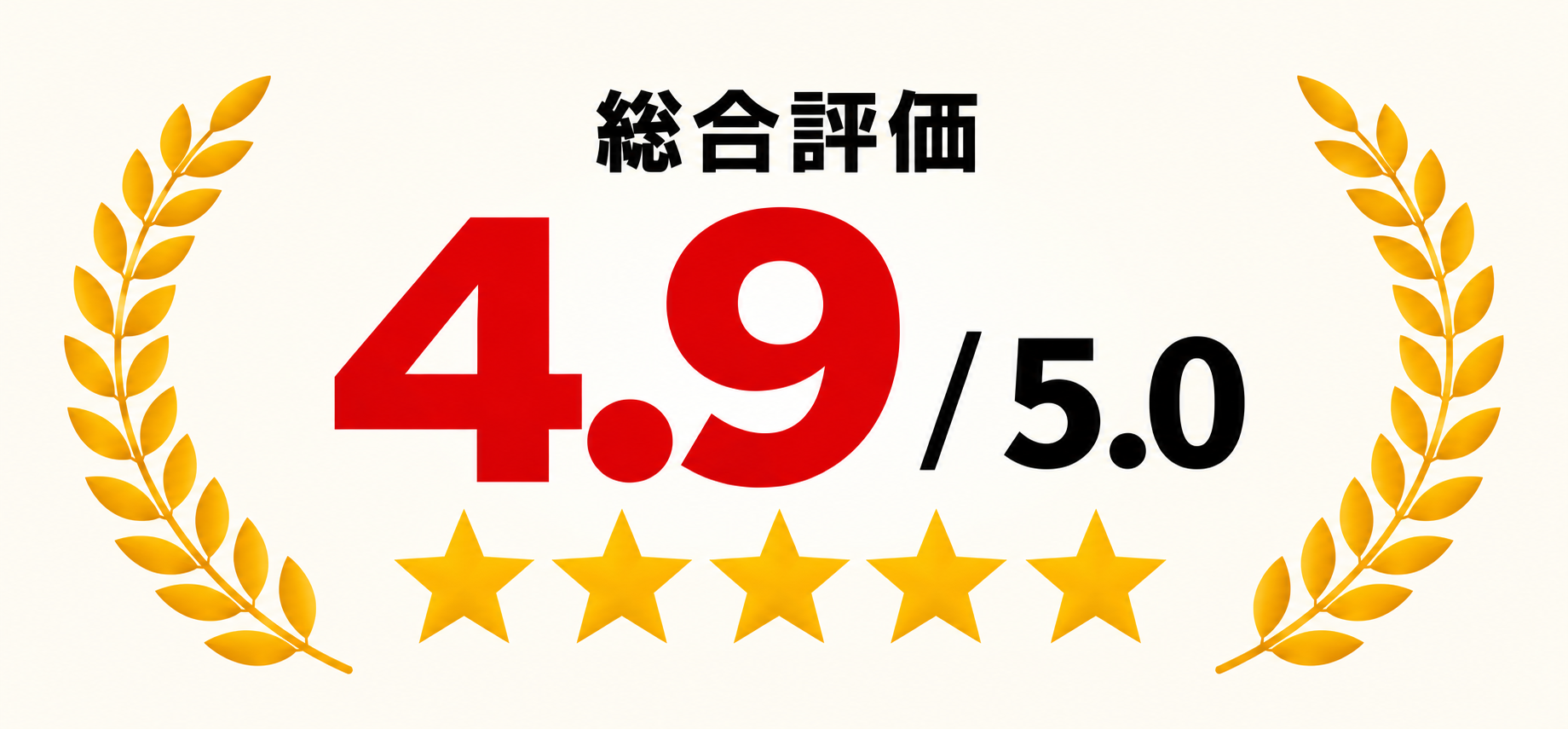 Goo-net 総合評価 4.9 / 5.0